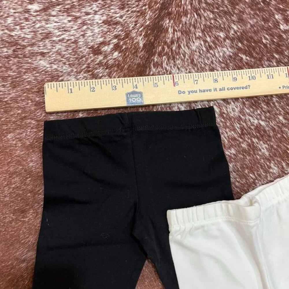 3/$20 Bundle 🌈The Children’s Place 2-Pk  Leggings Knit Black White 18-24M capri